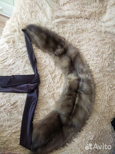 Меховой воротник соболь