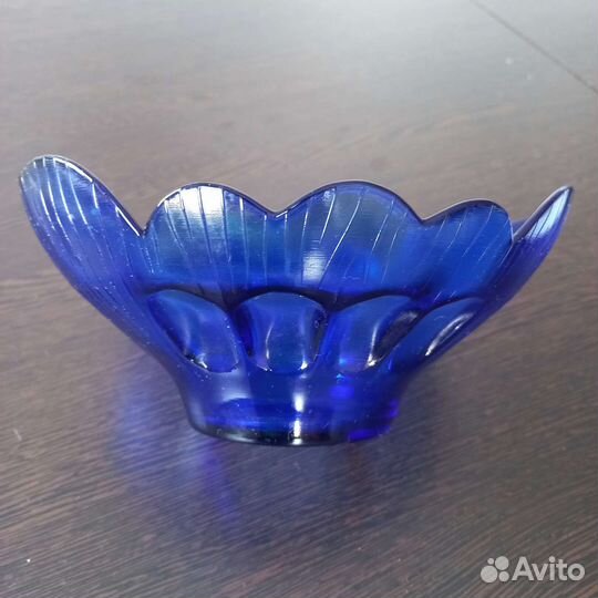 Конфетница цветное стекло СССР