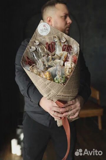 Съедобный букет с рыбой