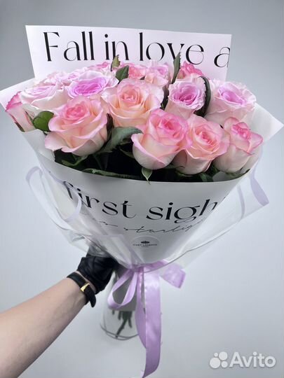 Букет 19 роз 60 см