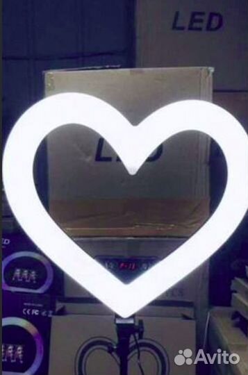 Кольцевая Лампа сердце RGB