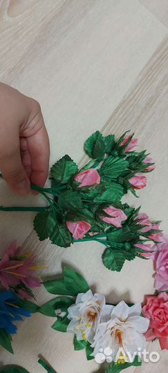 Цветы из ткани