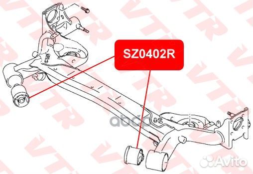 Сайлентблок балки задней подвески SZ0402R VTR