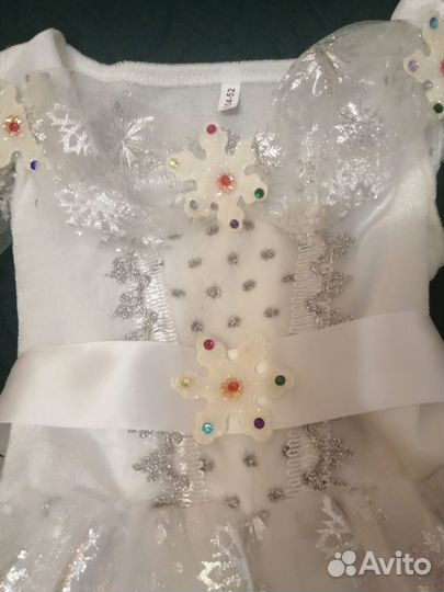 Карнавальный костюм для девочки снежинка