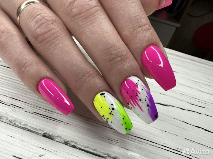 Маникюр+наращивание ногтей