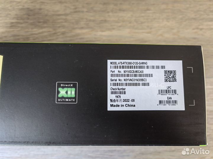 Видеокарта Asus GeForce RTX 3060 12Gb