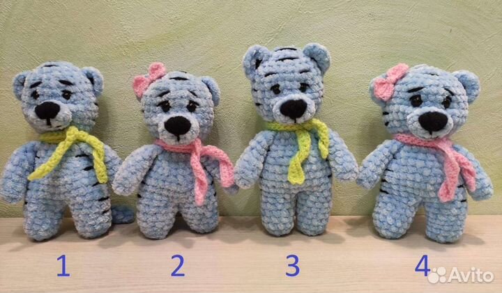 Тигренок вязаная игрушка ручная работа