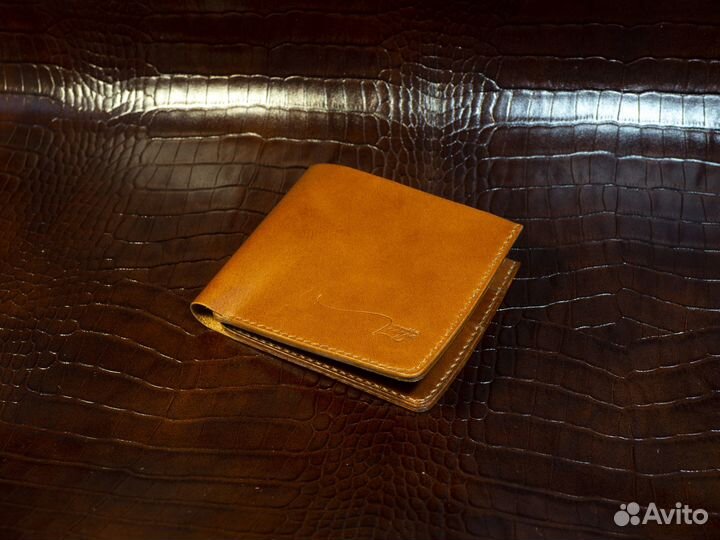 Кошелек мужской кожаный ручной работы