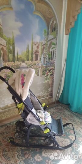 Санки коляска nika