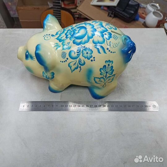 Копилка Фарфоровая Свинка Фарфор Сделано В СССР