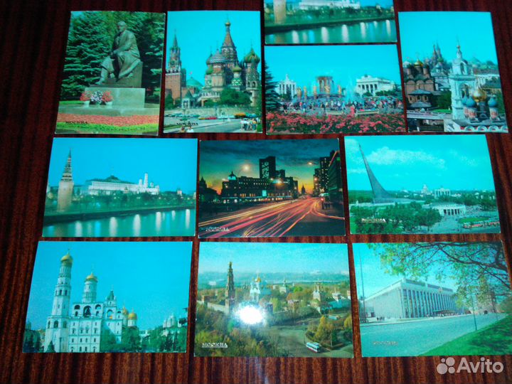 Комплекты фотооткрыток СССР о Москве