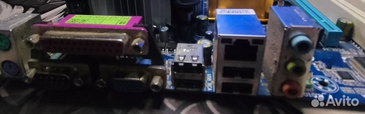 Материнская плата lga775, 4gb озу, проц, кулер