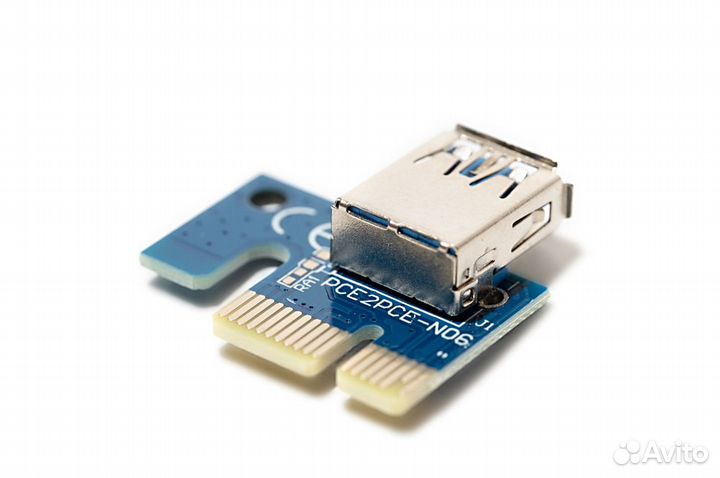 Райзер 1x-16x PCi-E USB 3.0 riser 6pin v. 009S LED