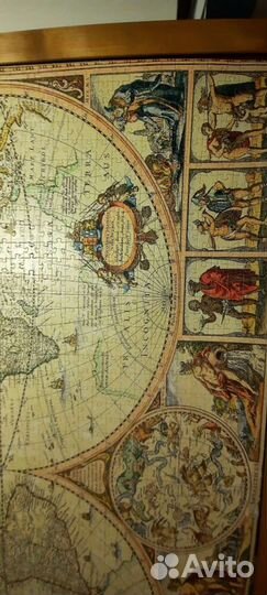 Картина из пазла (историческая карта мира)