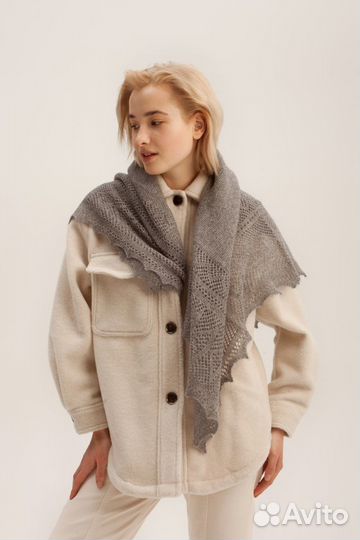 Оренбургский пуховый платок 100х100см арт П4100-03