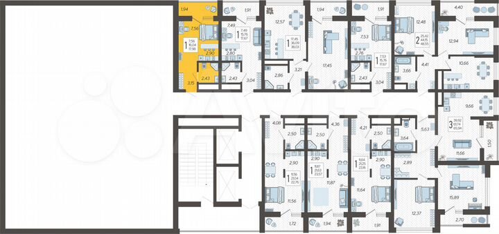 Квартира-студия, 18 м², 19/19 эт.