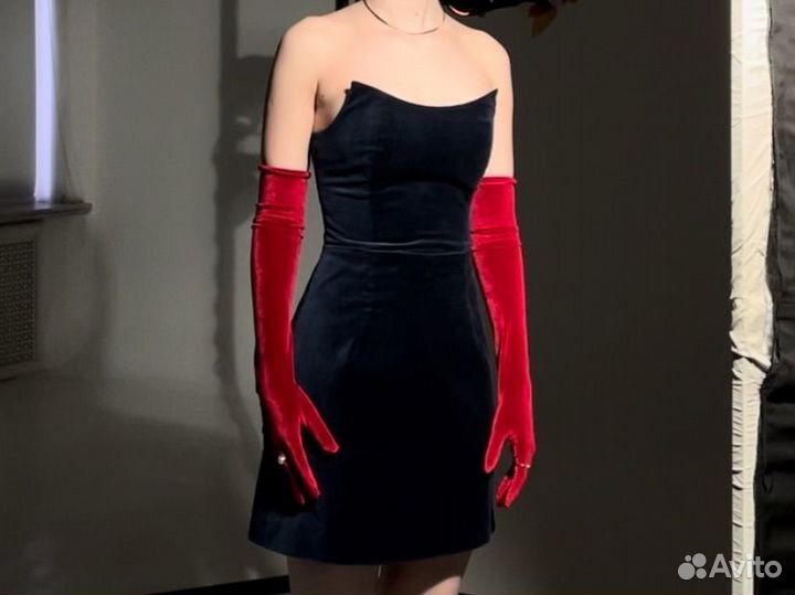 Платье тёмно-синее