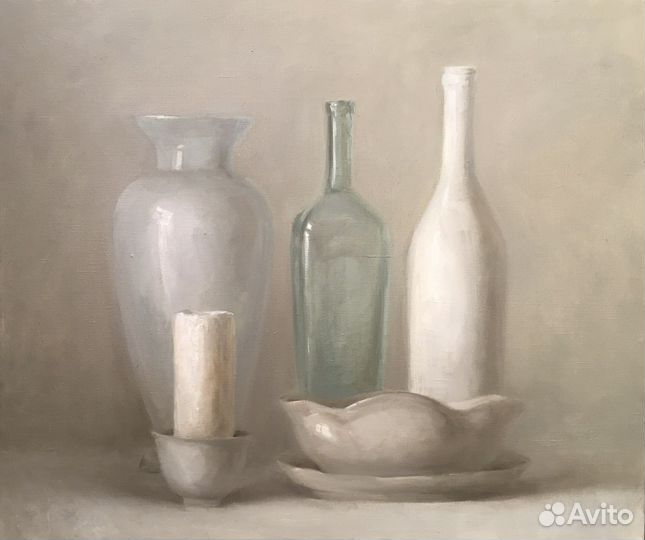 Картина. Белый натюроморт (живопись)