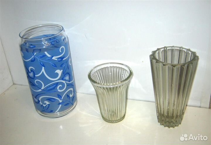 Вазы стекло винтаж СССР