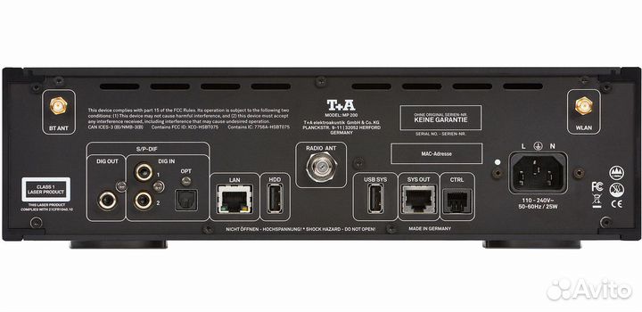 Сетевой проигрыватель CD транспорт T+A MP 200