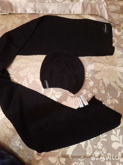 Шапка и шарф кельвин кляйн