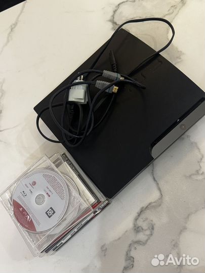 Sony playstation 3 slim + 8 игр(без геймпадов)