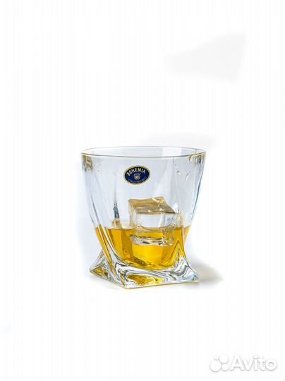 Набор стаканов для виски Bohemia Crystal Quadro