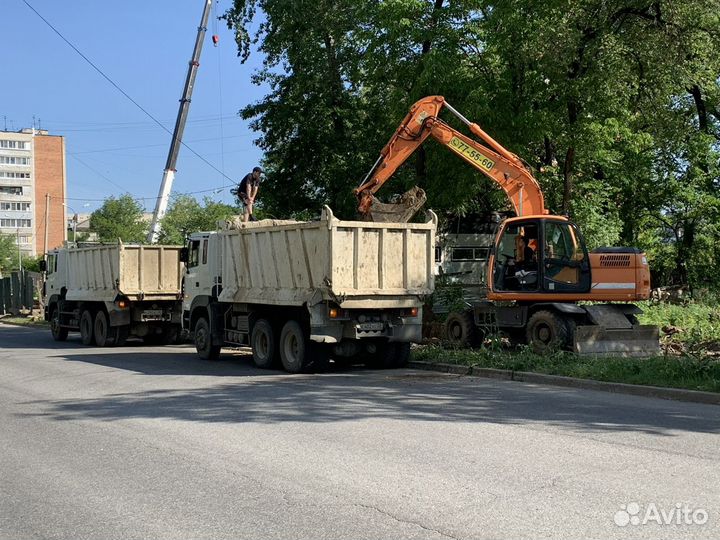 Вывоз грунта самосвалами