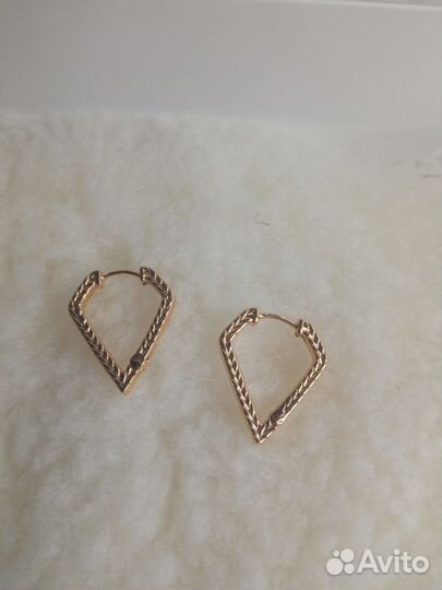 Серьги ювелирный сплав под золото