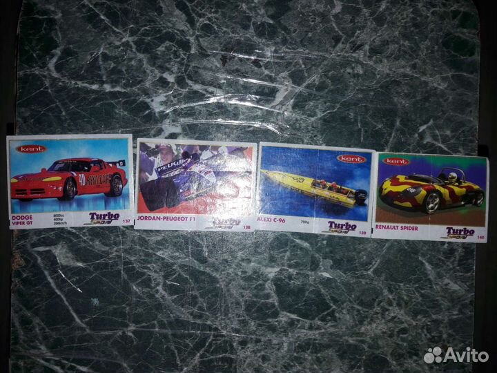 Вкладыши от жвачек турбо спорт