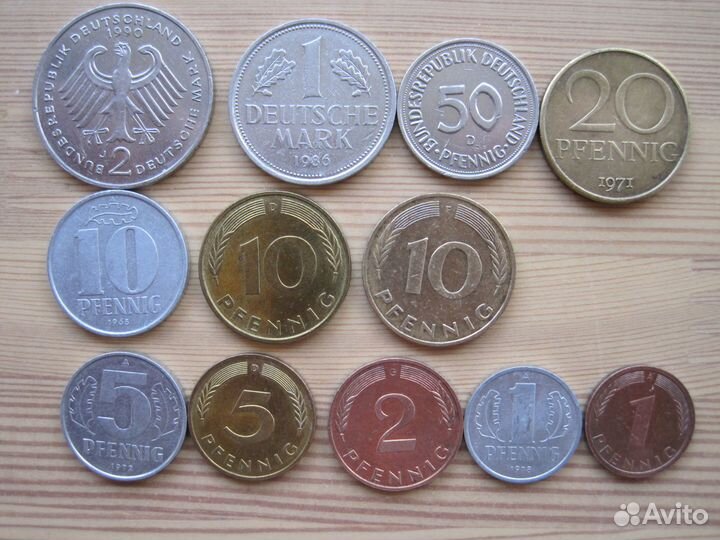 Монеты гдр, Чехословакия, Польша, Франция и др