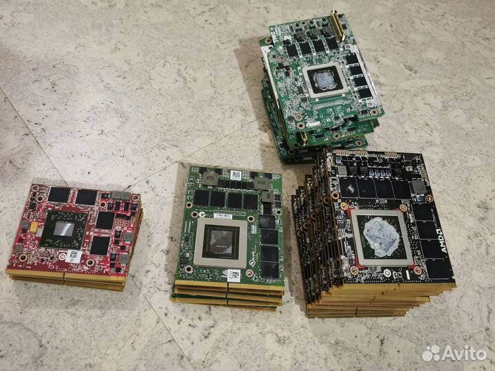 Продам 30 видеокарт для ноутбуков нерабочие