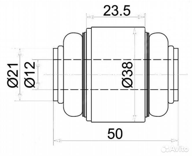 Сайлентблок задней цапфы плавающий Toyota Mark II