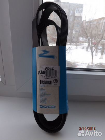 Ремень на генератор 6 PK-1800 Dayco-италия-opel