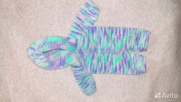 Комбинезон вязаный для куклы ростом 28 -29 см