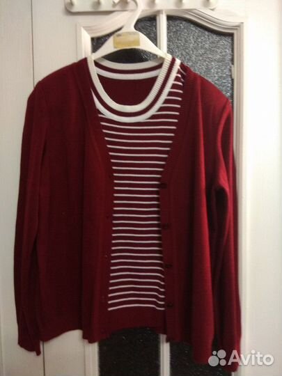 Кардиган и блуза комплект