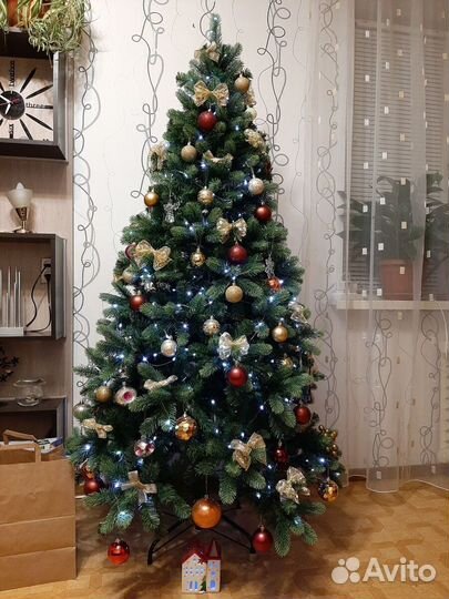 Елка искусственная Лесная пвх+пэ 180см