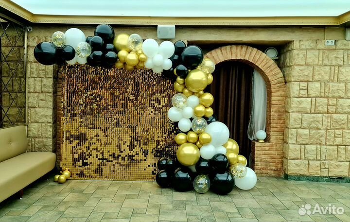 Фотозона из пайеток