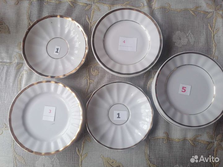 Блюдца, пирожковые тарелки