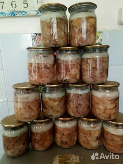 Домашняя свиная и говяжья тушёнка