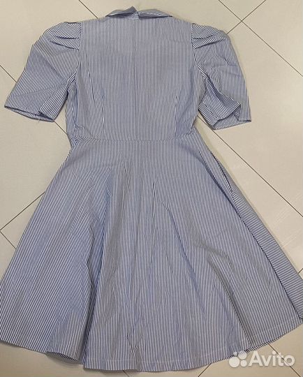 Платье рубашка zara, в полоску, размер M