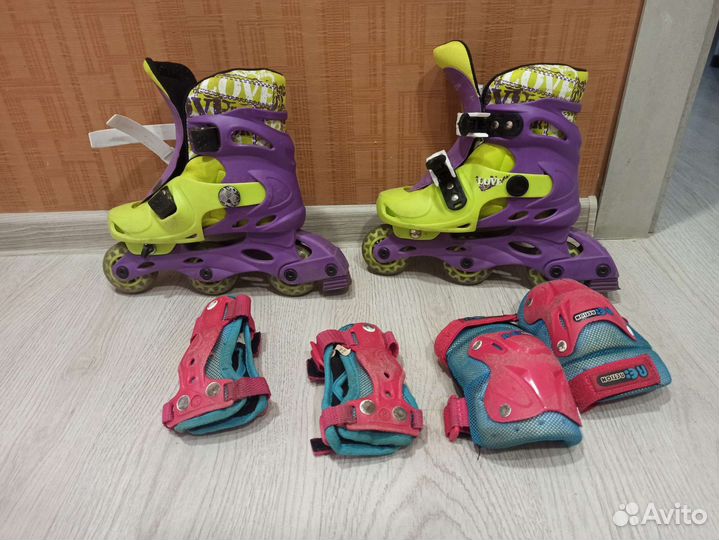 Детские ролики и защита 30 размер