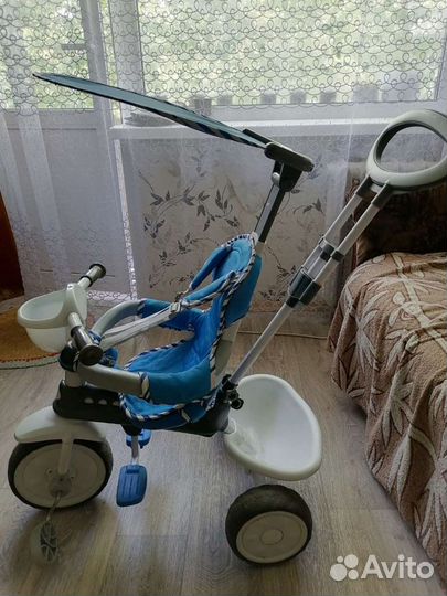 Трехколесный детский велосипед с ручкой бу