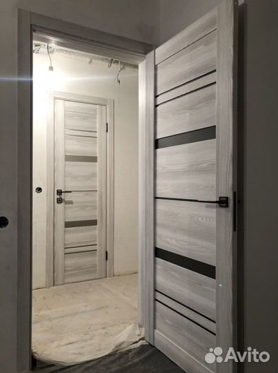 Дверь Crystal 1 ясень ривьера айс