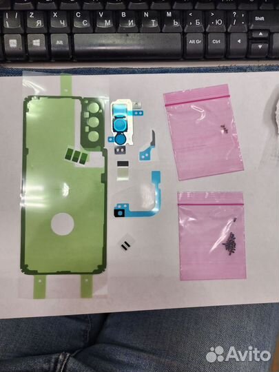Samsung проклейки, скотч на заднюю крышку