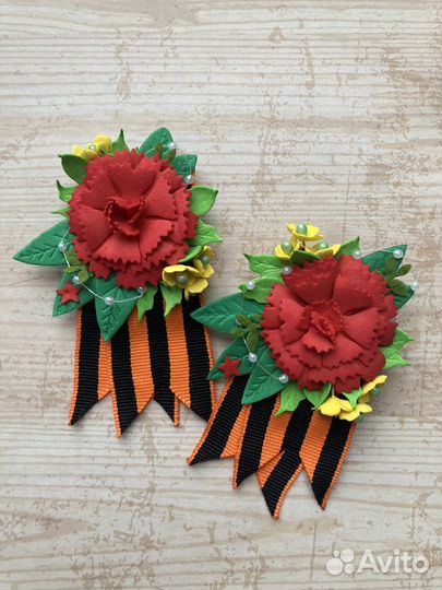 Брошь ручной работы 9 мая