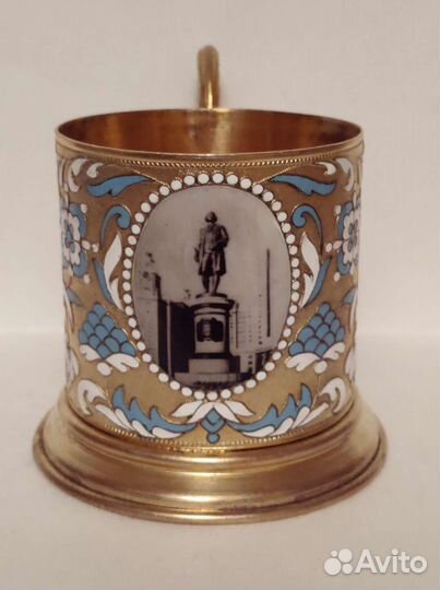 Подстаканник Ломоносов М.В. Эмаль