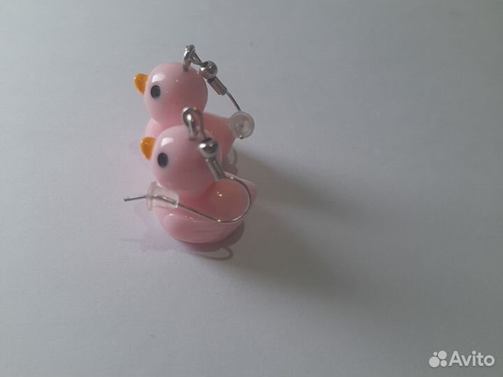 Серёжки с уткой