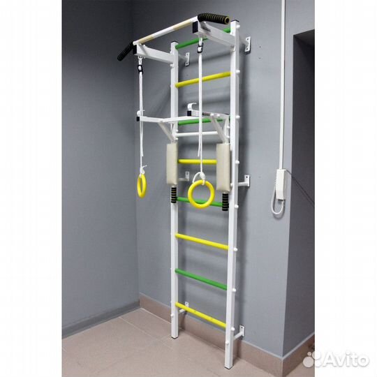 Шс Эконом Детский+ брусья белые, кольца