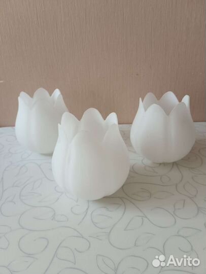 Плафоны для люстры, 3шт, белый